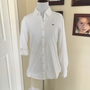Vineyard Vines white oxford button down shirt 2